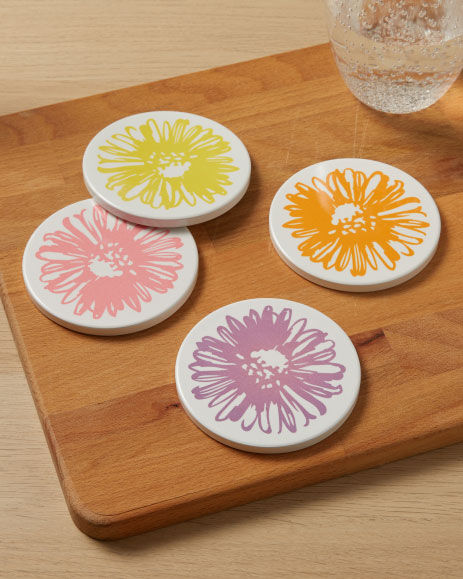 Flower Coasters